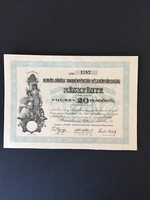 Bácsalmás Almás-Járási Takarékpénztár Részvénytársaság Részvény 1926.