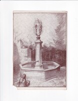 HV:45 Antik Vallásos Üdvözlő képeslap Postatiszta 1934 "Sarokhiány"!