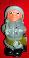 Antik nagyon szép állapotú rajzfilm mese gumi figura TŰZOLTÓ 15 cm képek szerint