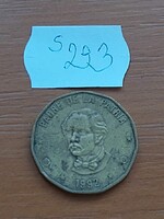 DOMINIKA DOMINICA 1 PESO 1992  Juan Pablo Duarte, Sárgaréz   S293