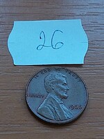 USA 1 CENT 1966  Abraham Lincoln, Réz-cink  26