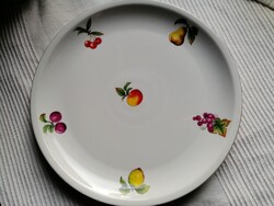Alföldi porcelán kínáló tál, gyümölcs mintás