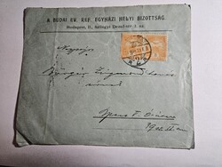 1904-es 2x3 Fillér fejléces bélyeg levélen Budapest