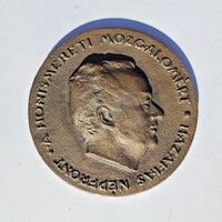 Búza Barna (1910-2010) Hazafias Népfront - A Honismereti Mozgalomért bronz plakett