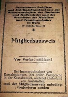 Antik 1930 Bécs vendéglátóipari egészségbiztosítási és tagsági könyv a képek szerint