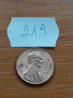 USA 1 CENT 1989 D, Cink réz bevonattal, Abraham Lincoln  219