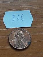USA 1 CENT 1988 D, Cink réz bevonattal, Abraham Lincoln  216