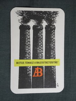 Kártyanaptár,Állami Biztosító,baleset biztosítás,grafikai,gyárkémény  1961   (9)