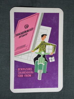 Kártyanaptár,OTP takarékpénztár,grafikai,férfi modell,motorkerékpár,  1960   (9)