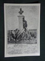 Képeslap,Monor,reprodukció,Kossuth szobor,emlékmű látkép,részlet, 2003-