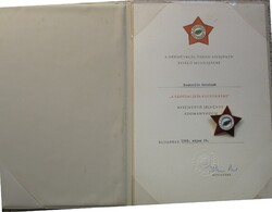 1969 Szocreál kitüntetés + adományozói okirat