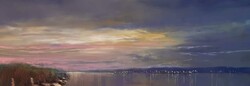 Pósa Ede - Éjszaka fényei 24 x 68 cm pasztell, papír