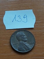 USA 1 CENT 1962  / D,  Abraham Lincoln, Réz-Cink  139