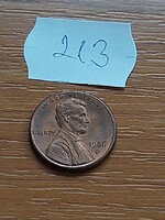 USA 1 CENT 1986 D, Cink réz bevonattal, Abraham Lincoln  213