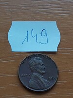 USA 1 CENT 1963  / D,  Abraham Lincoln, Réz-Cink  149