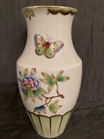 Herendi Viktória mintás váza 19 cm, sérült