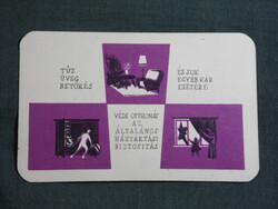 Kártyanaptár,Állami Biztosító,háztartási biztosítás,grafikai,  1960   (9)
