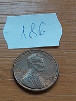 USA 1 CENT 1977 / D,  Abraham Lincoln, Réz-Cink  186