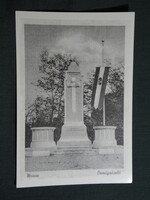 Képeslap,Monor,reprodukció,Trianon emlékmű,Országzászló látkép,részlet, 2003-