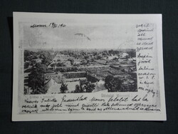 Képeslap,Monor,reprodukció,kilátás a templom tornyából látkép,részlet, 2003-