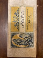 RICO Vegytiszta kötöző gyapot. Magyar kötszerművek Budapest Országos Egészségügyi Anyagraktár