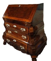 Egyedi különleges Gyönyörű antik barokk írószekreter.