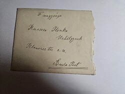 1911-es 2x 5 Fillér bélyeg levélen Budapest
