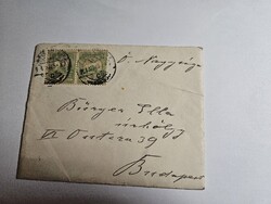 1904-es 2x5 Fillér bélyeg levélen Budapest