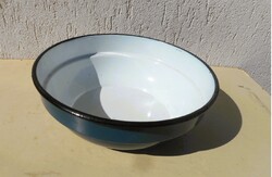 Zománcozott vájling (újszerű, kék, 32-cm-es)