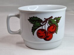 Zsolnay cseresznye mintás porcelán bögre hibátlan állapotban eladó 8 cm. magas