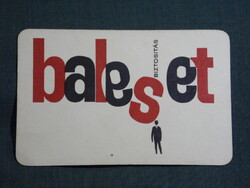 Kártyanaptár,Állami Biztosító,baleset biztosítás, 1963   (9)