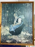 Munkácsy Mihály:Rőzsehordó c. festmény màsolat