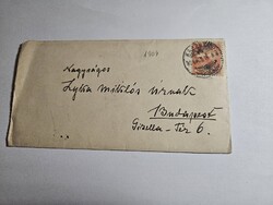 1904-es 10 Fillér bélyeg levélen Kaposvár-Budapest