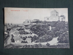 Képeslap,Esztergom,Viziváros,bazilika,vár látkép részlet,1913-