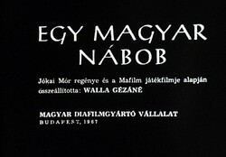 Egy magyar nábob diafilm.   Kiadás éve 1967.    29.