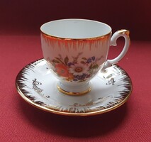 Kleiber Bavaria német porcelán 22 karátos arany rövid kávés szett csésze csészealj eszpresszó mokkás