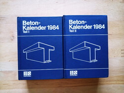 Beton-Kalender 1984 Teil I-II. Építőmérnöki kézikönyv