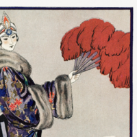 Art deco plakát nagy méretű reprodukciója, 70*50 cm, 'Indulás a kaszinóba' francia poszter
