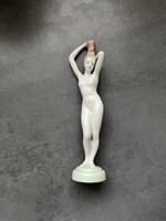 Aquincum porcelán női akt figura, nagyon szép hibátlan állapotú