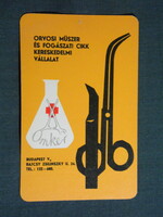 Kártyanaptár,OMKER orvosi műszer fogászati cikk vállalat,Budapest, 1964   (9)