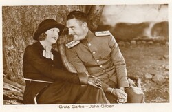 Képeslap: Külföldi színészek, Greta Garbo, John Gilbert.