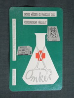 Kártyanaptár,OMKER orvosi műszer fogászati cikk vállalat,Budapest, 1963   (9)