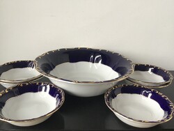 Zsolnay Pompaoduros porcelán kompótos készlet