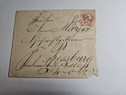 5 kr bélyeg levélen Margarethen-Pozsony