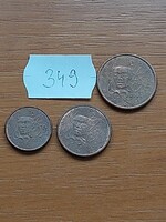 FRANCIAORSZÁG 1 + 2 + 5 EURO CENT 1999, 2014, 2008  Acél réz bevonattal, 349