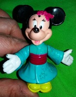 Retro mozgatható WALT DISNEY extrém ritka MINNIE Mouse japán gésa egér figura 10 cm a képek szerint