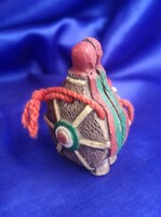 Kisméretű, Hungarikum cserép kulacs.