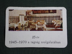 Kártyanaptár,Gyomaendrőd ÁFÉSZ,presszó,étterem,kocsma,vendéglő, 1970   (9)