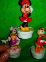 Retro minőségi DISNEY gumi mese - játék figurák talapzattal 3 db egyben a képek szerint