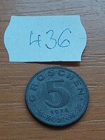 AUSZTRIA 5 GROSCHEN 1975 CINK  436